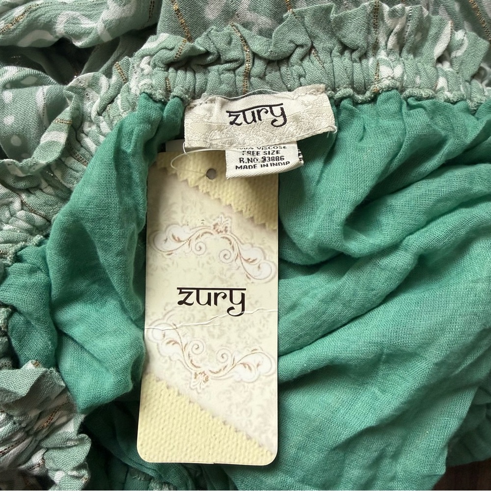 Boho Maxi Dress with Tassel Straps in Sage Green - Picture 6 of 10